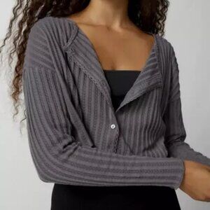 urban outfitters out from under leilani gray ribbed cardigan